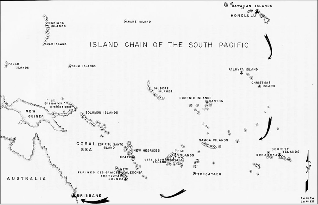 WW II Sea Route to Australia