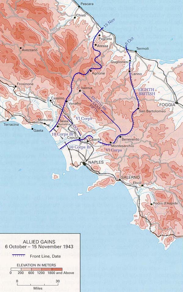 Southern Italy, 6 Oct 1943 - 15 Nov 1943