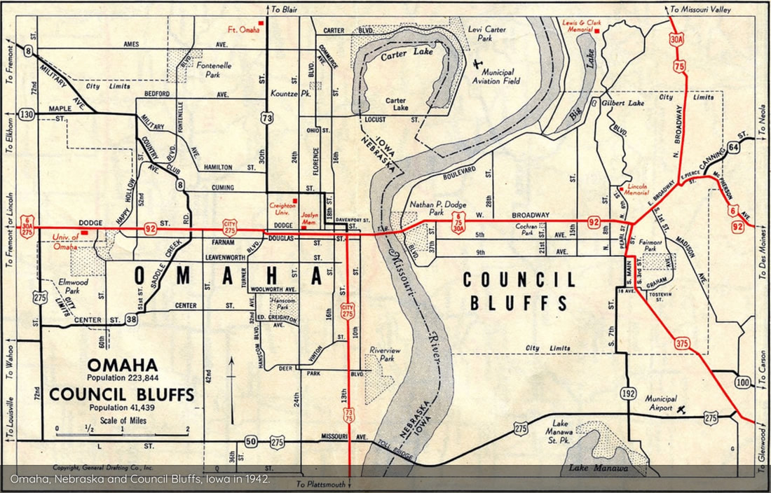 Council Bluffs & Omaha - 1942