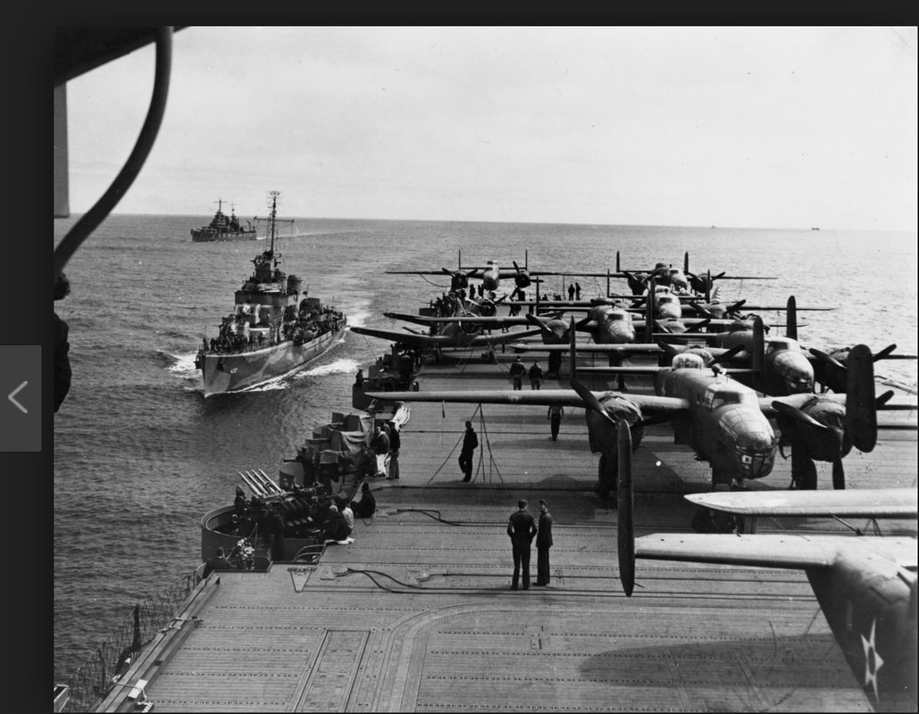 B-25s on USS Hornet, Apr '42