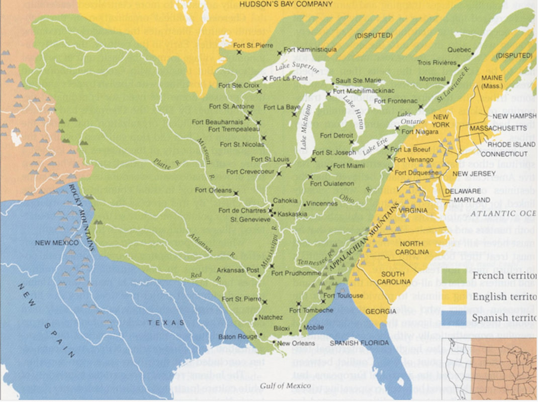 French America in 1763