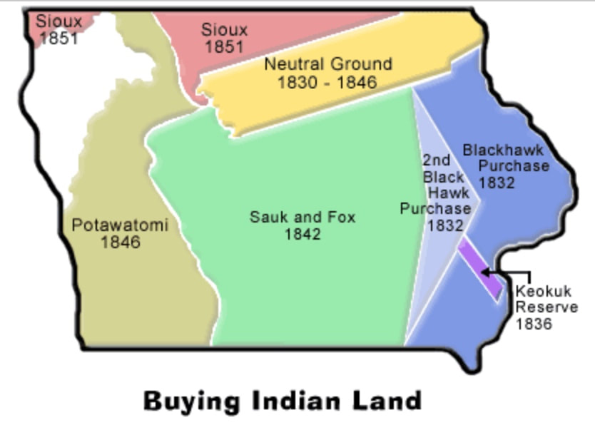Indian Land Cessions in Iowa