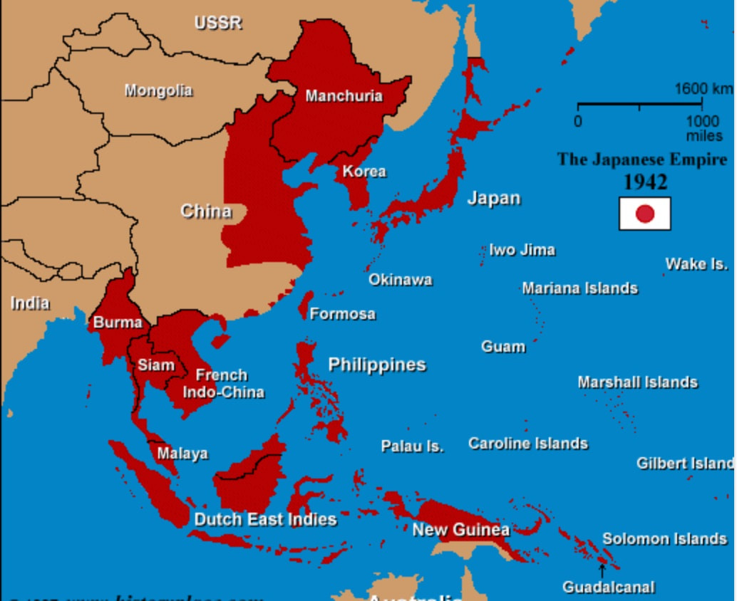The Japanese Empire - Mid 1942