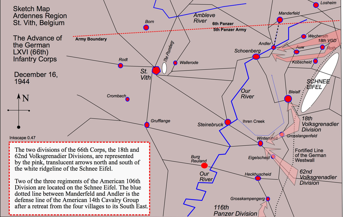 Wehrmacht attacks, the Middle Bulge, 16 Dec 1944