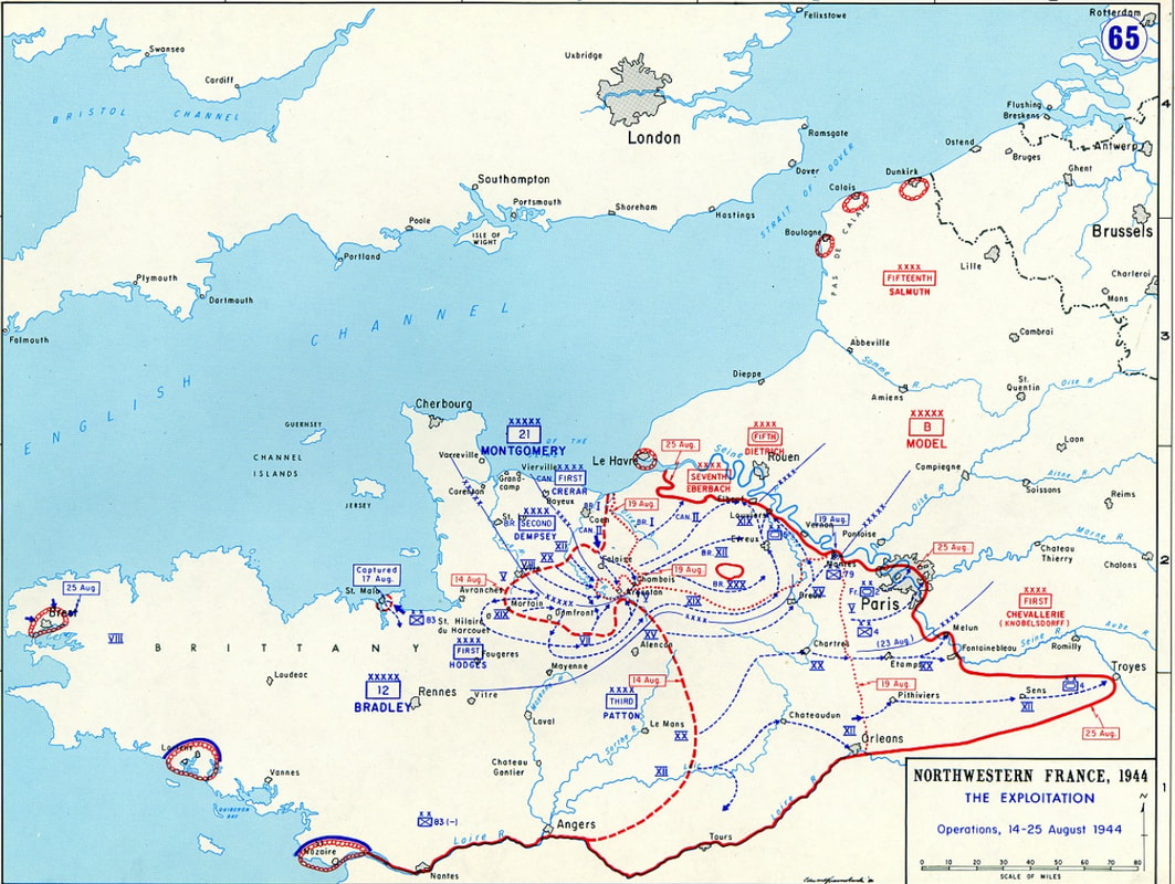 Northwestern France - The Normandy Breakthrough Exploited