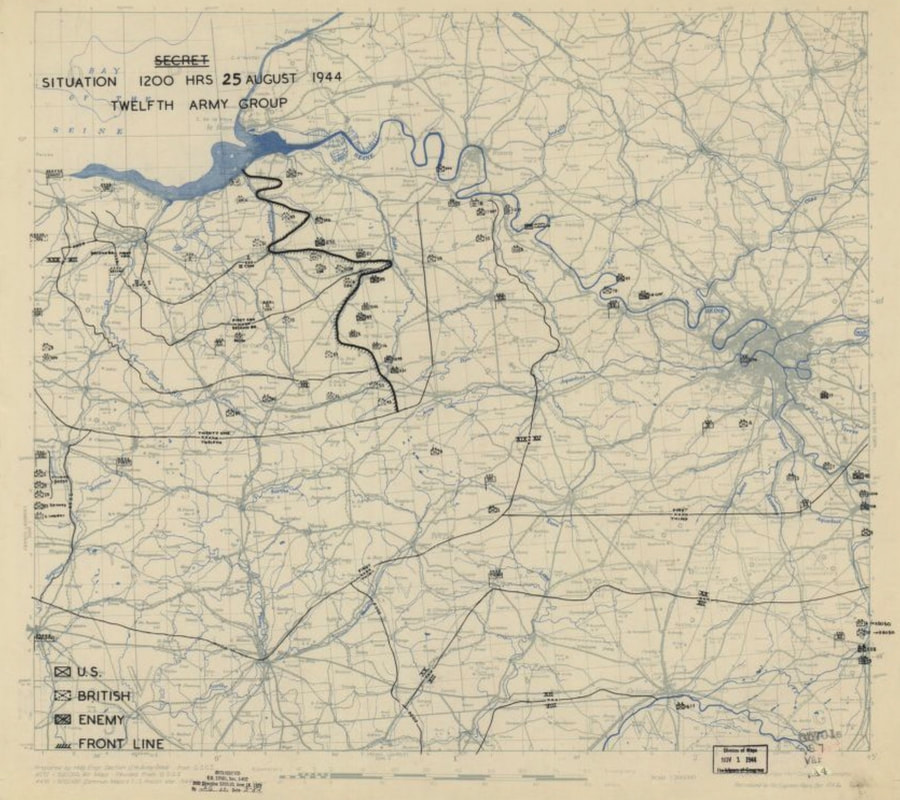 The ETO Situation Map, 25 August 1944