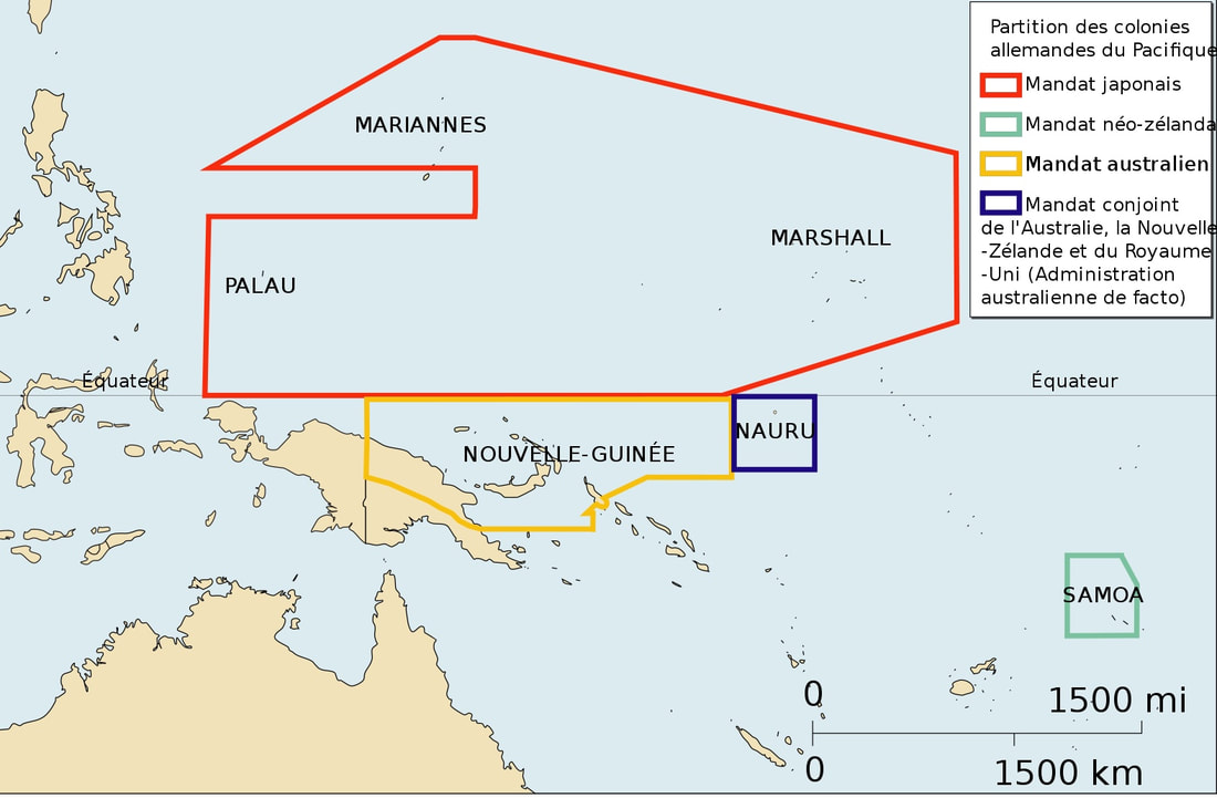Division of the German Empire's Pacific Islands after WW I