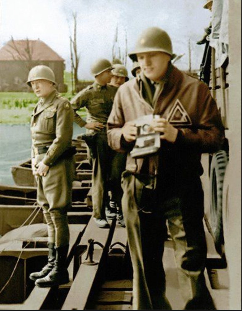 General Patton at the Oppenheim Crossing