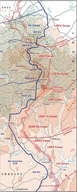 First Army Zone, 15 December 194, east part