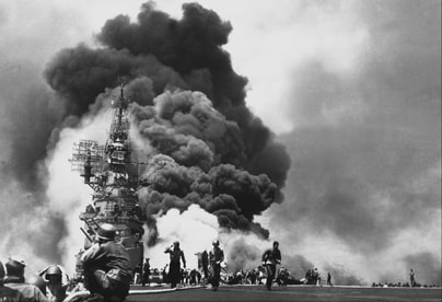 Kamikaze Attack on USS Bunker Hill