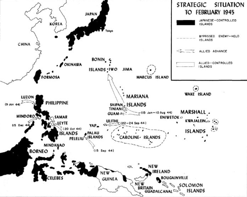 The Pacific Theater, mid-January 1945
