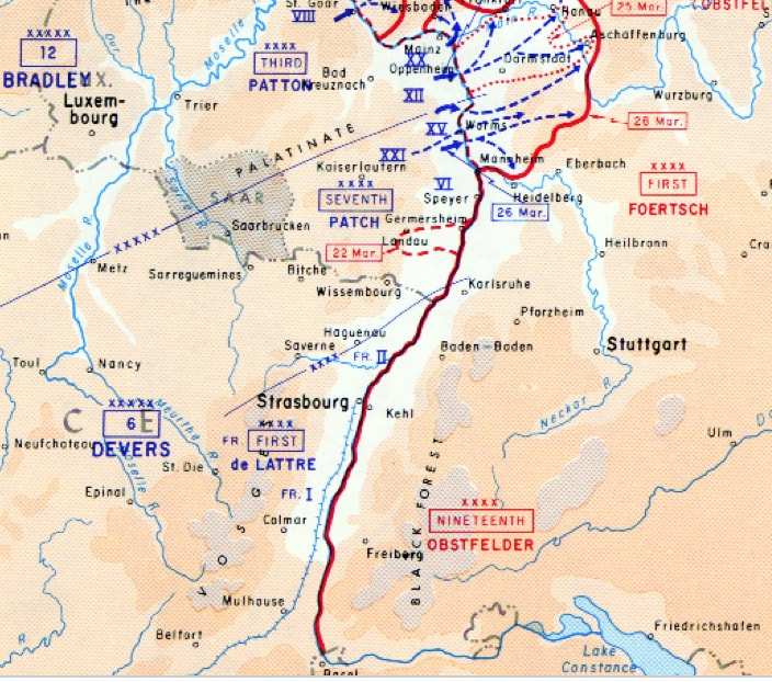 Upper Rhine, 22-28 March 1945