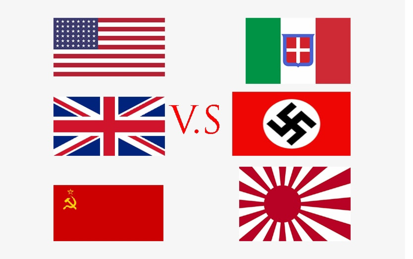 Flags of Major WW II Powers